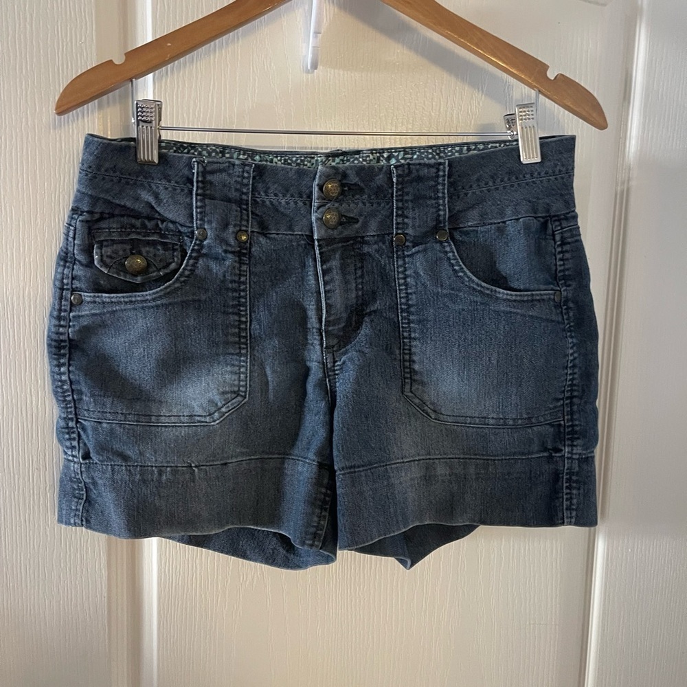 One 5 One Dark Blue Jean Shorts